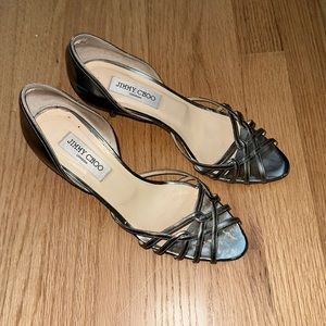 Jimmy Choo London Silver/ bronze Heels. Size 39